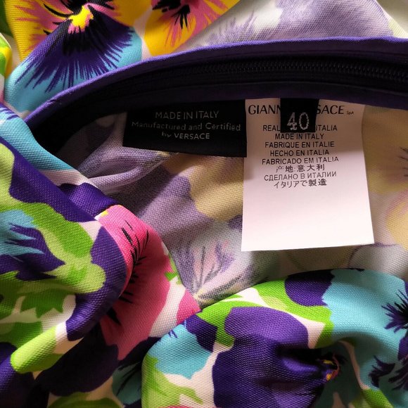 Gianni Versace  Logo St. Tropez Multicolor Floral Mini Dress 4 - Picture 10 of 11